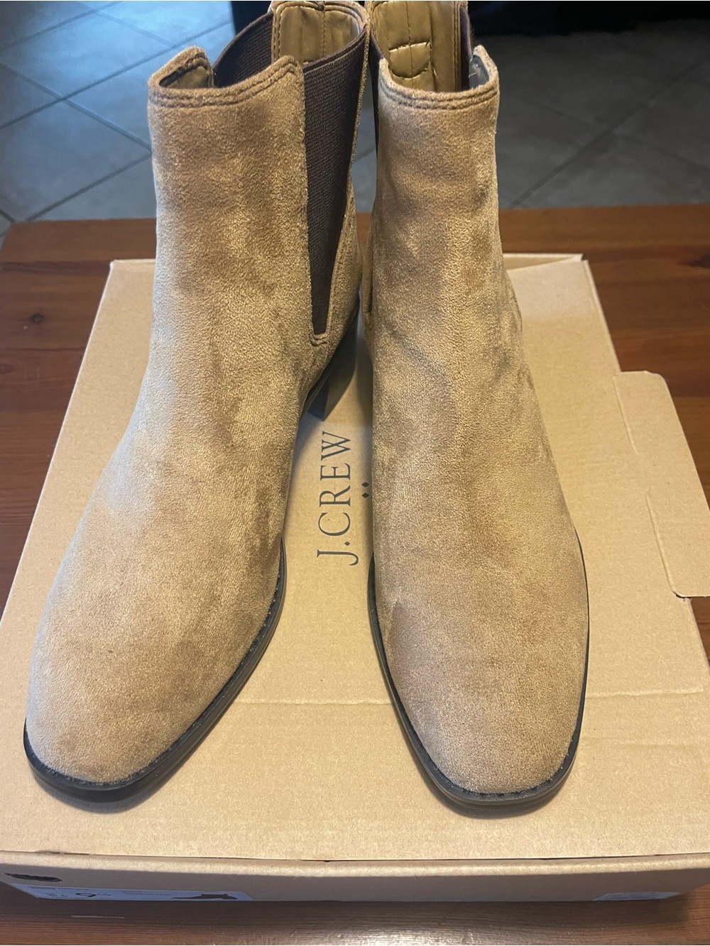 J. Crew Men's Chukka Boots in Tan Suede